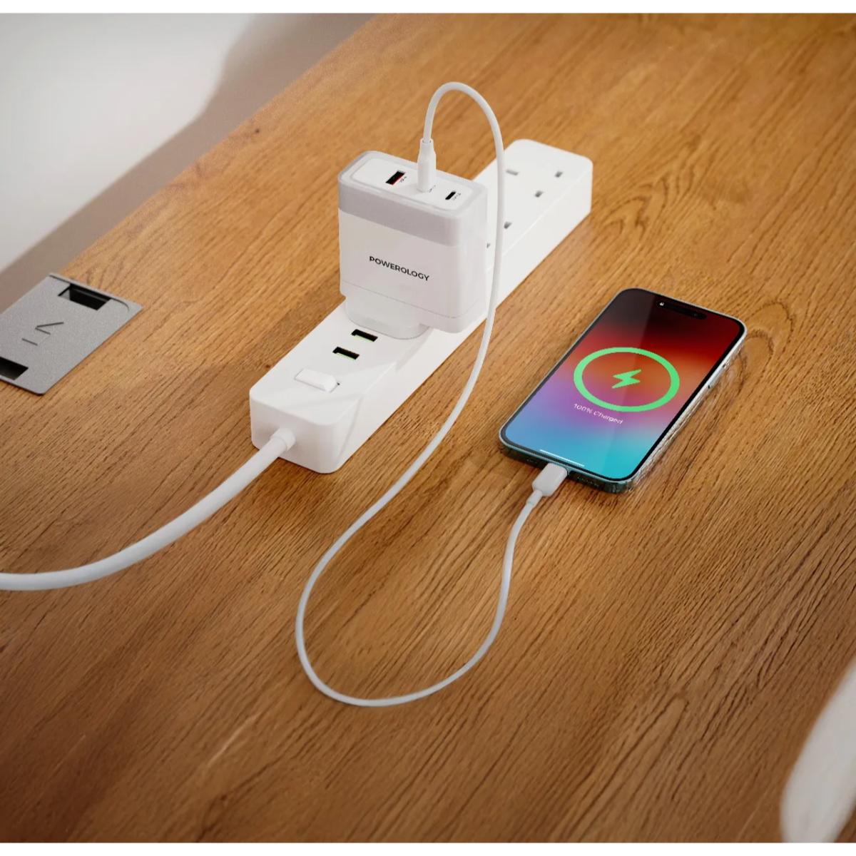 Powerology Lunex  PD Fast Charger UK 3-Pin
