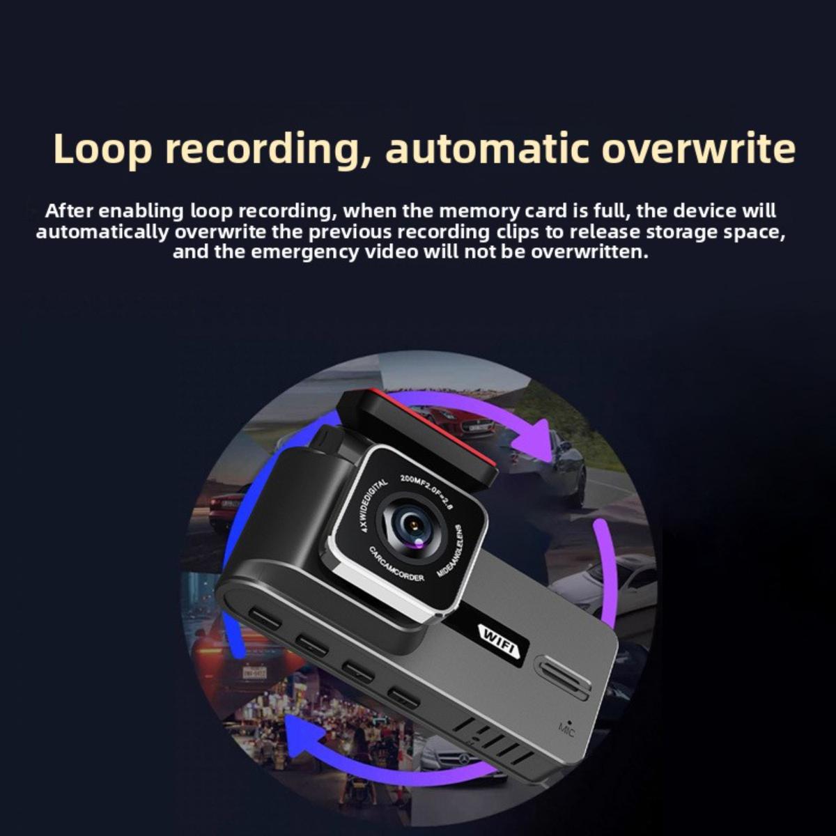 Dual 2K WiFi Dash Camera Front & Rear