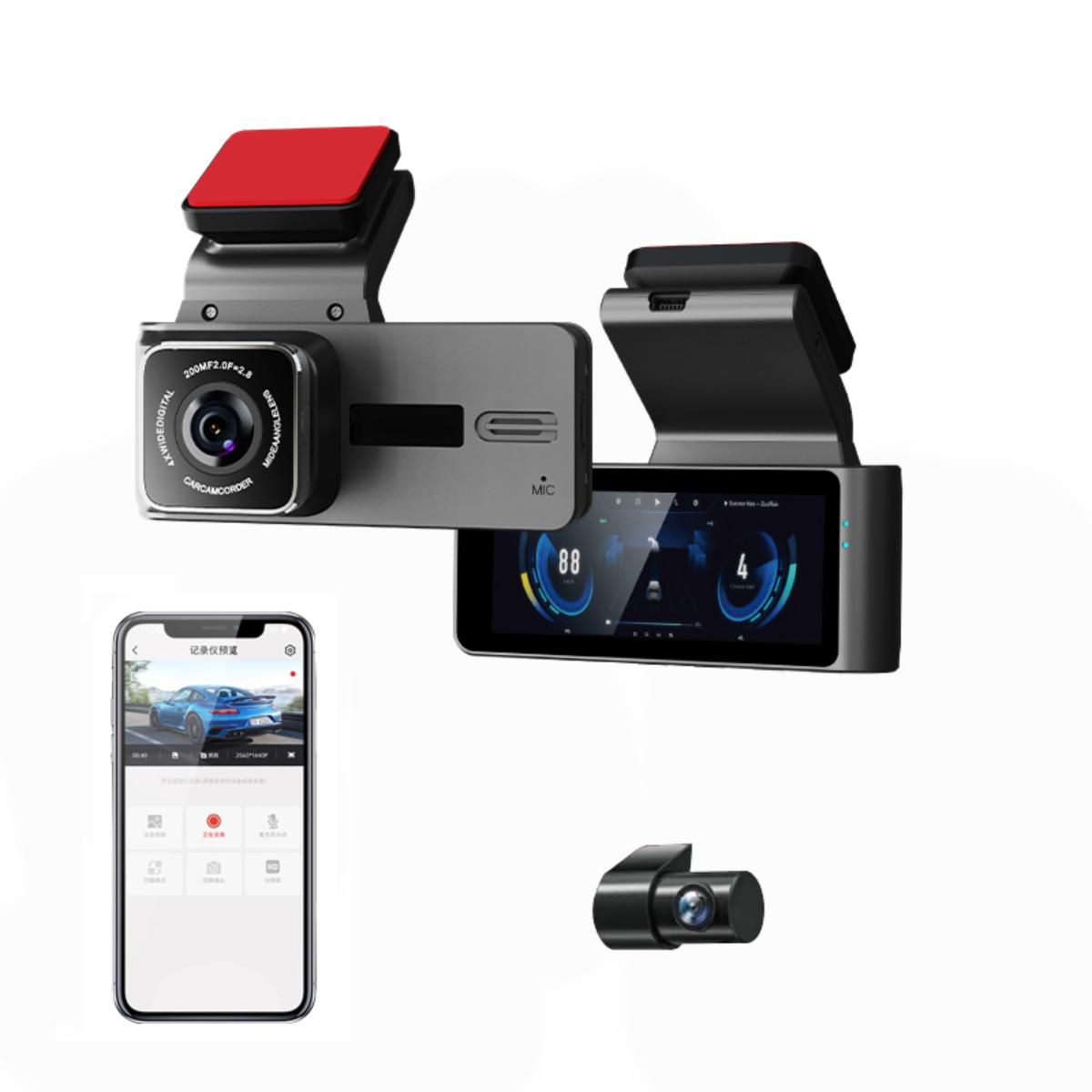 Dual 2K WiFi Dash Camera Front & Rear