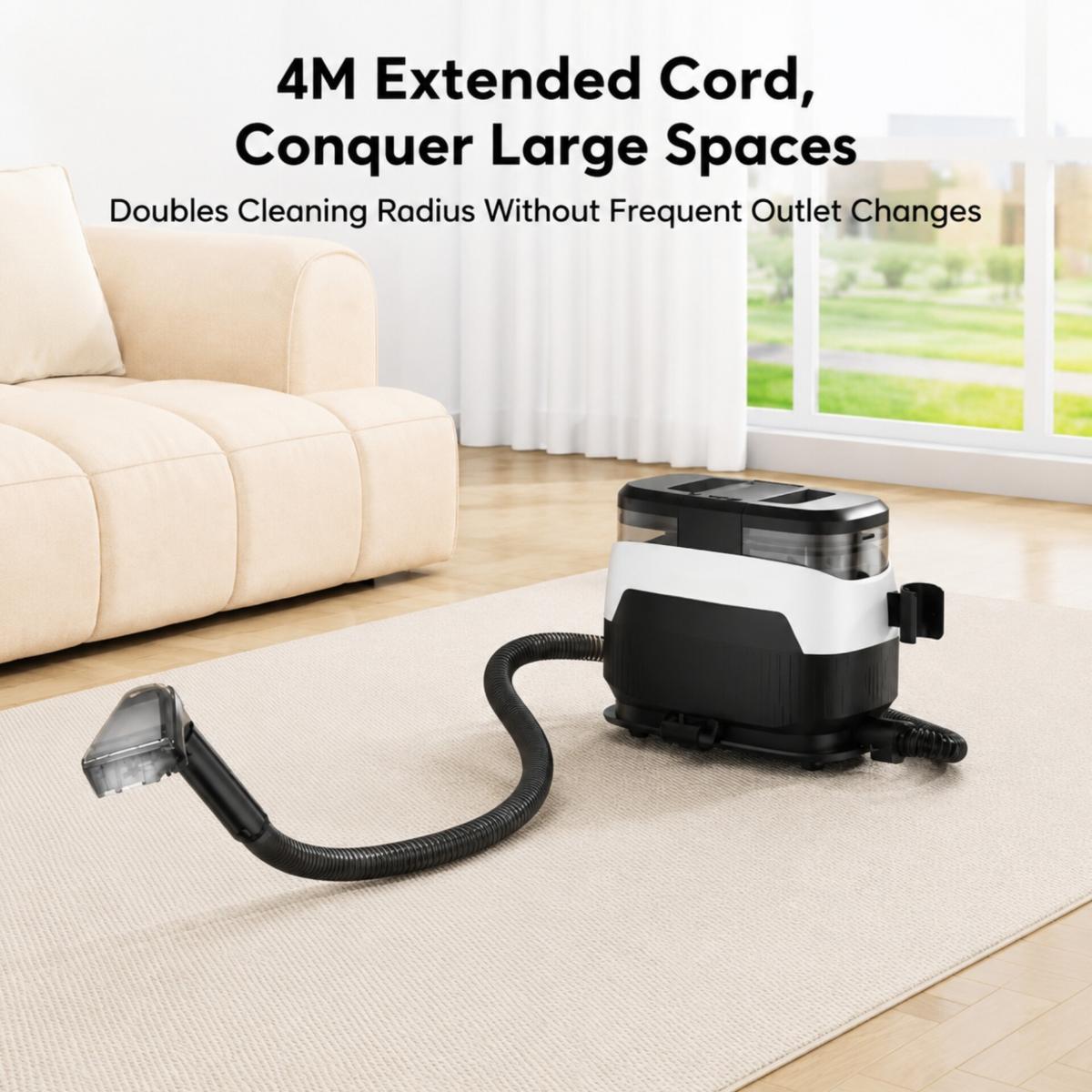 Portable Steam Carpet Cleaner 12kPa Dual Tank