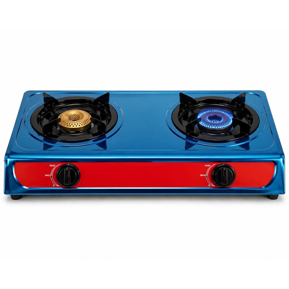 2 Burner Glass Top Gas Stove with Auto Ignition
