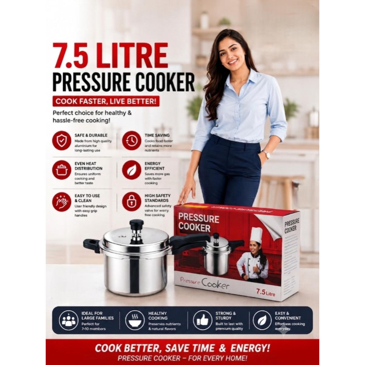 7.5L Aluminum Pressure Cooker