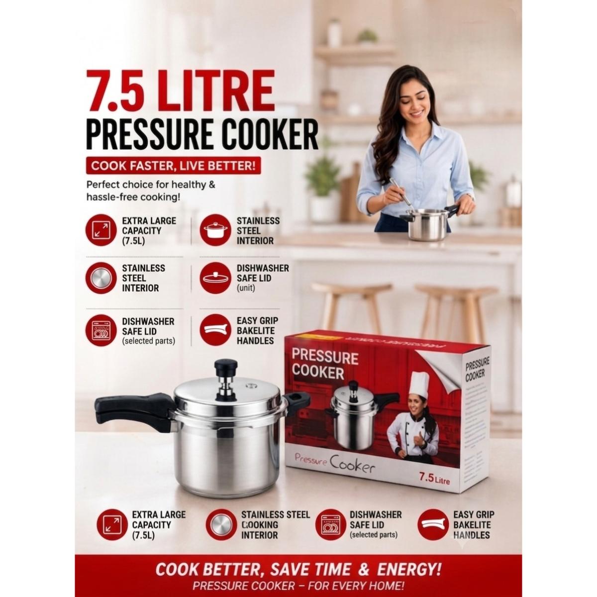 7.5L Aluminum Pressure Cooker