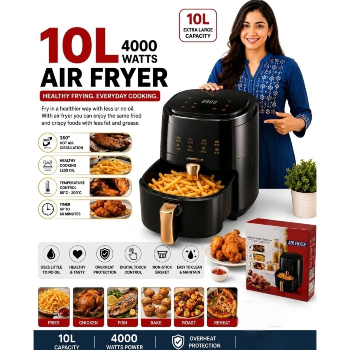 10L Digital Air Fryer 4000W