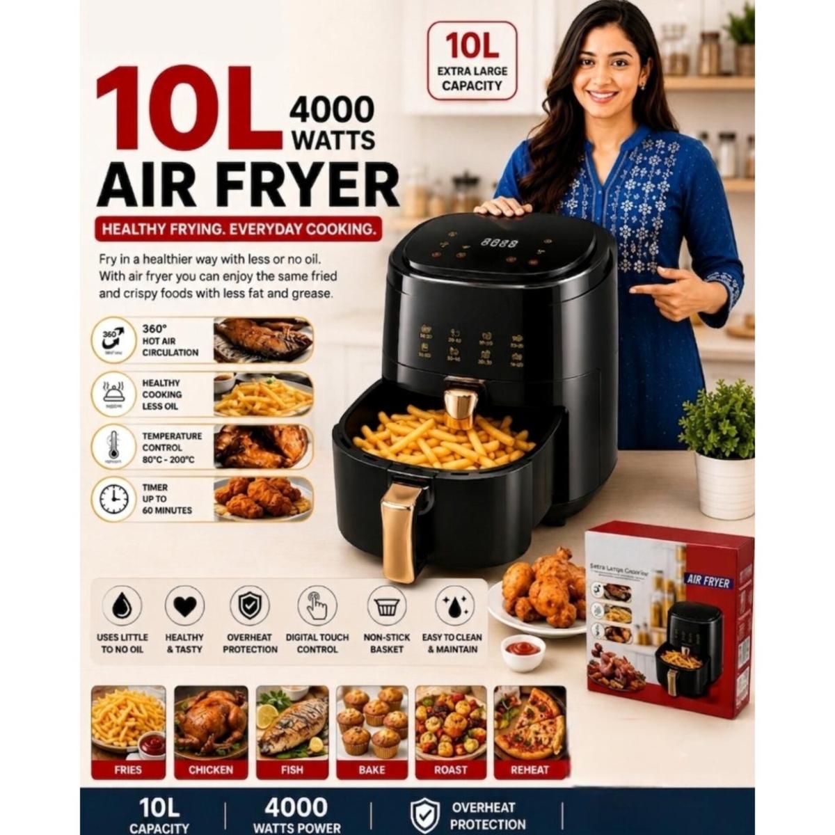 10L Digital Air Fryer 4000W