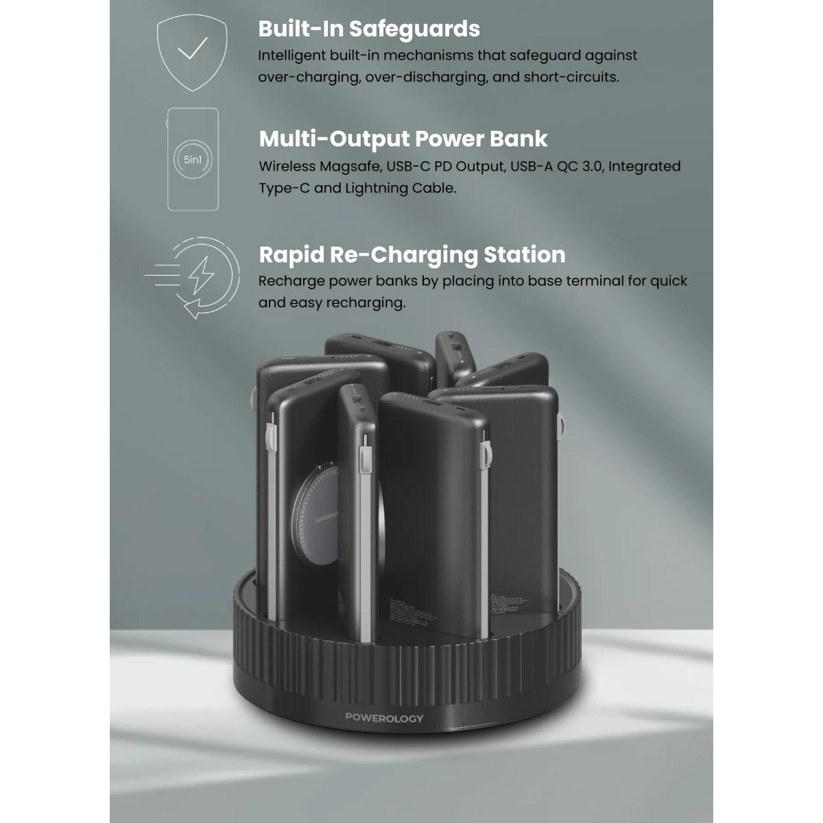 Powerology 8 x 10000mAh Power Bank Terminal