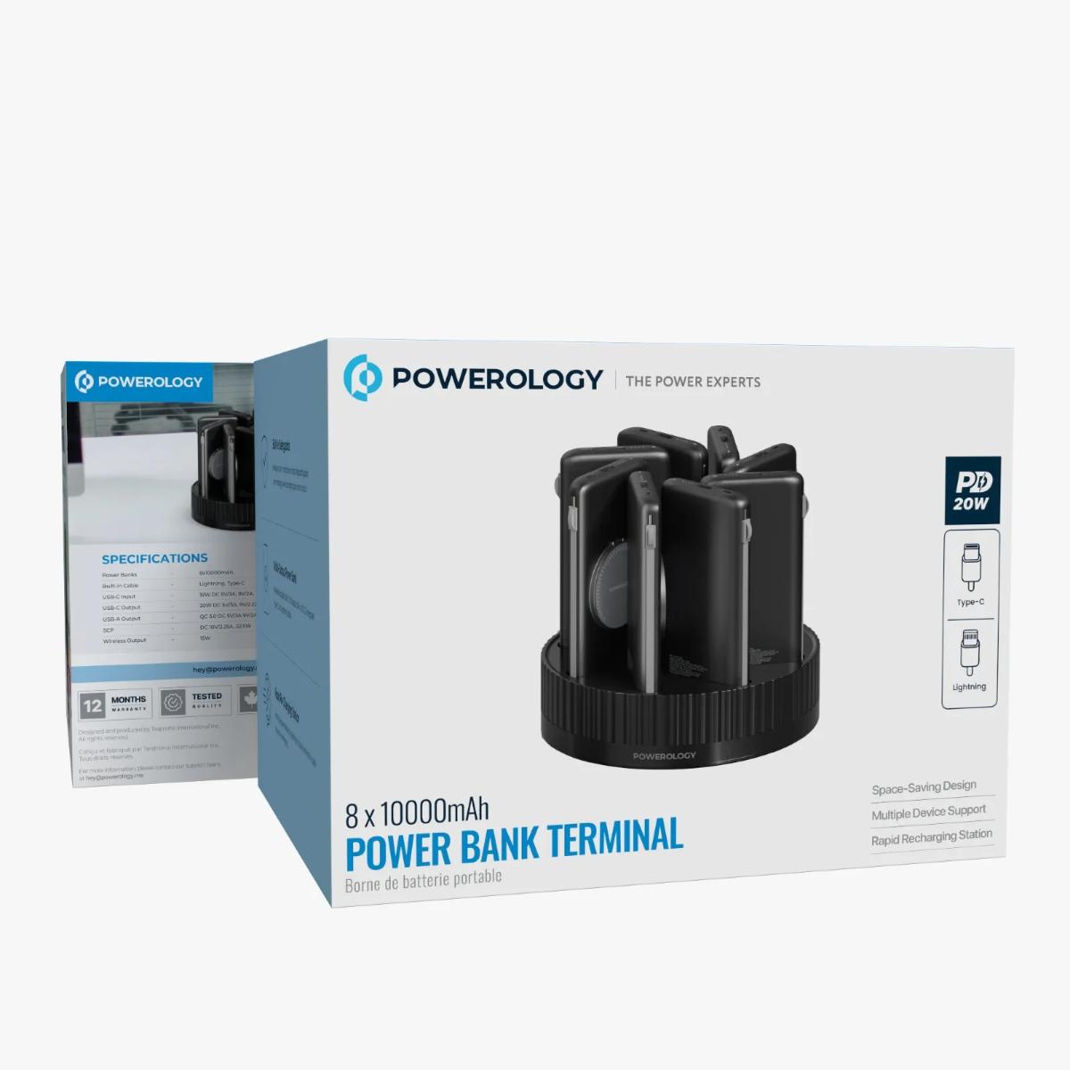 Powerology 8 x 10000mAh Power Bank Terminal