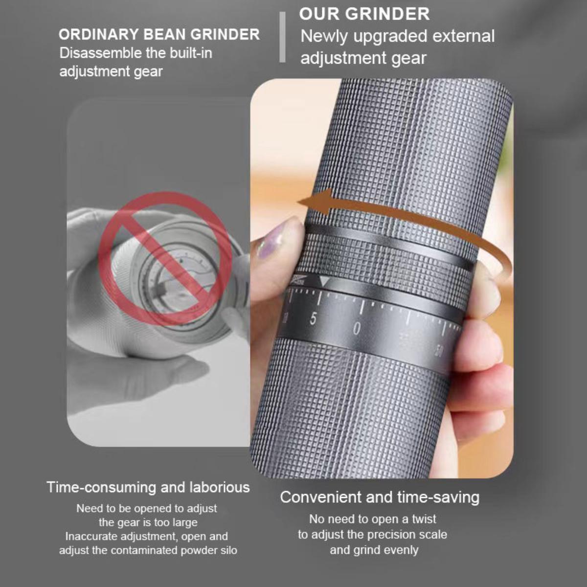 Manual Coffee Grinder with 60 Adjustable Grind Settings