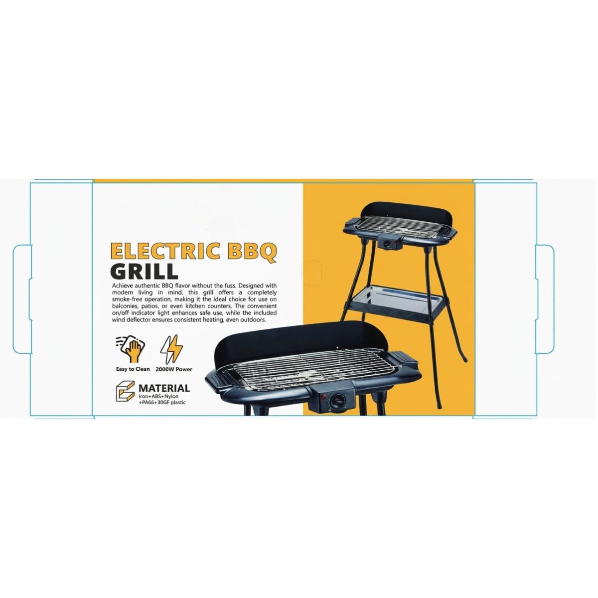 2000W Electric BBQ Grill with Stand