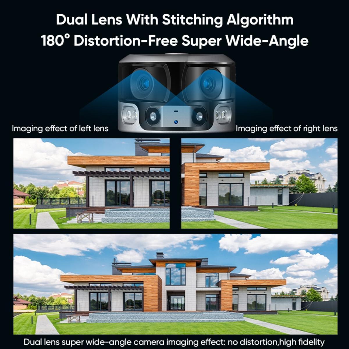 4K UHD Solar Powered Dual-Lens Security Camera