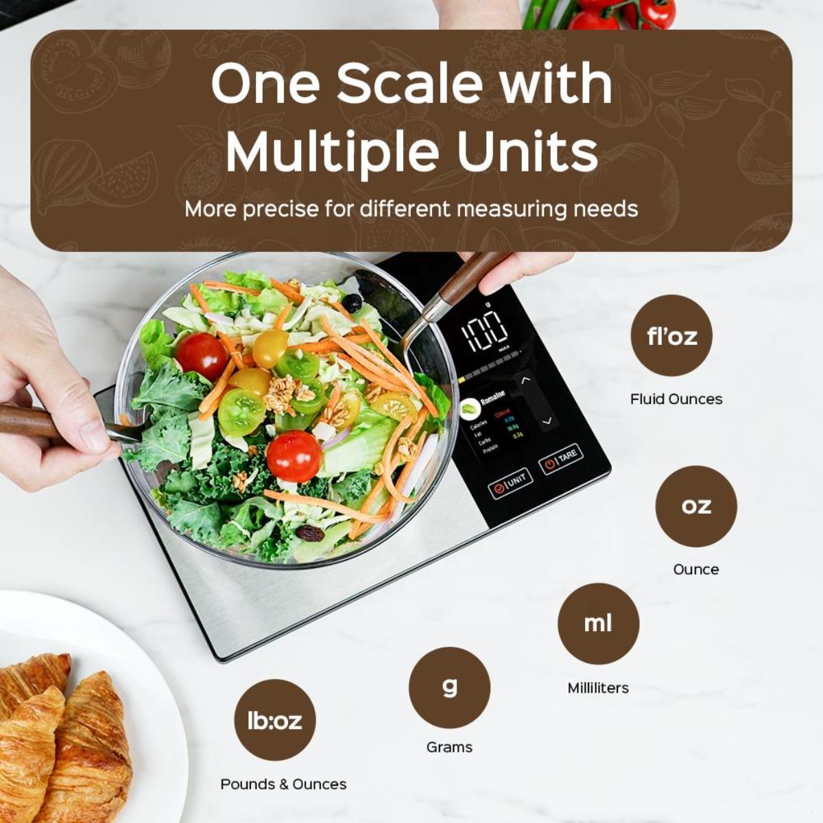 Digital Kitchen Scale with Nutritional Calculator