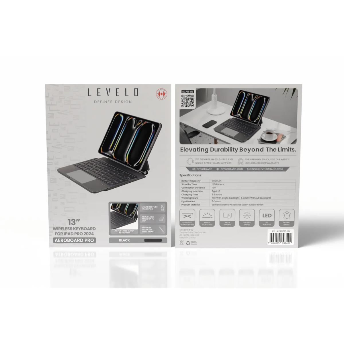 Wireless Keyboard Case with Touchpad for iPad Pro 13