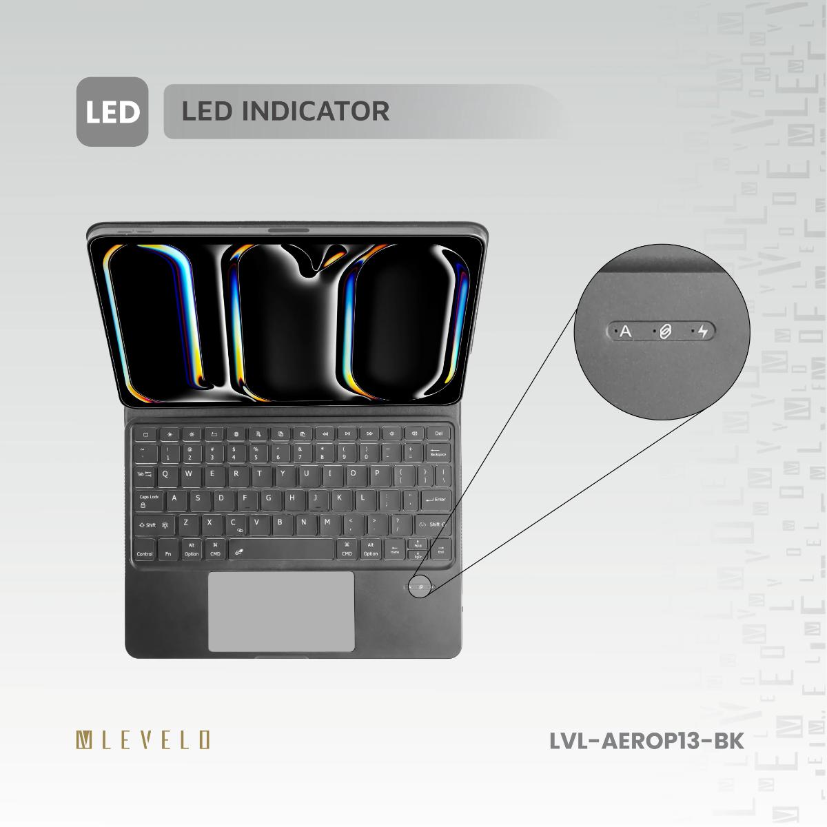 Wireless Keyboard Case with Touchpad for iPad Pro 13