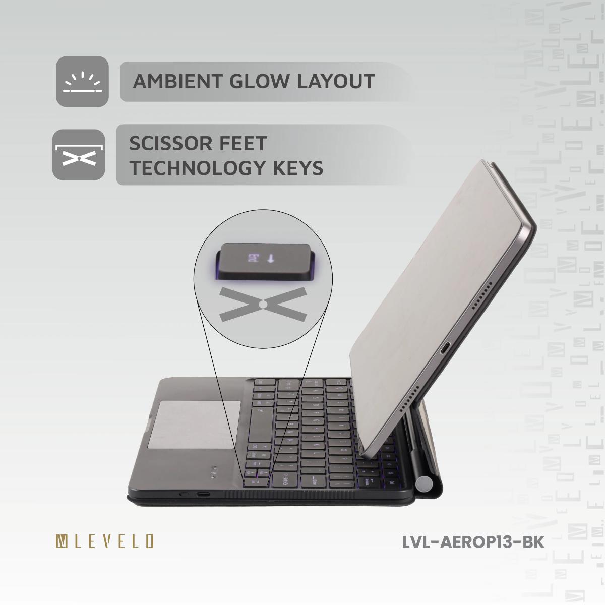 Wireless Keyboard Case with Touchpad for iPad Pro 13