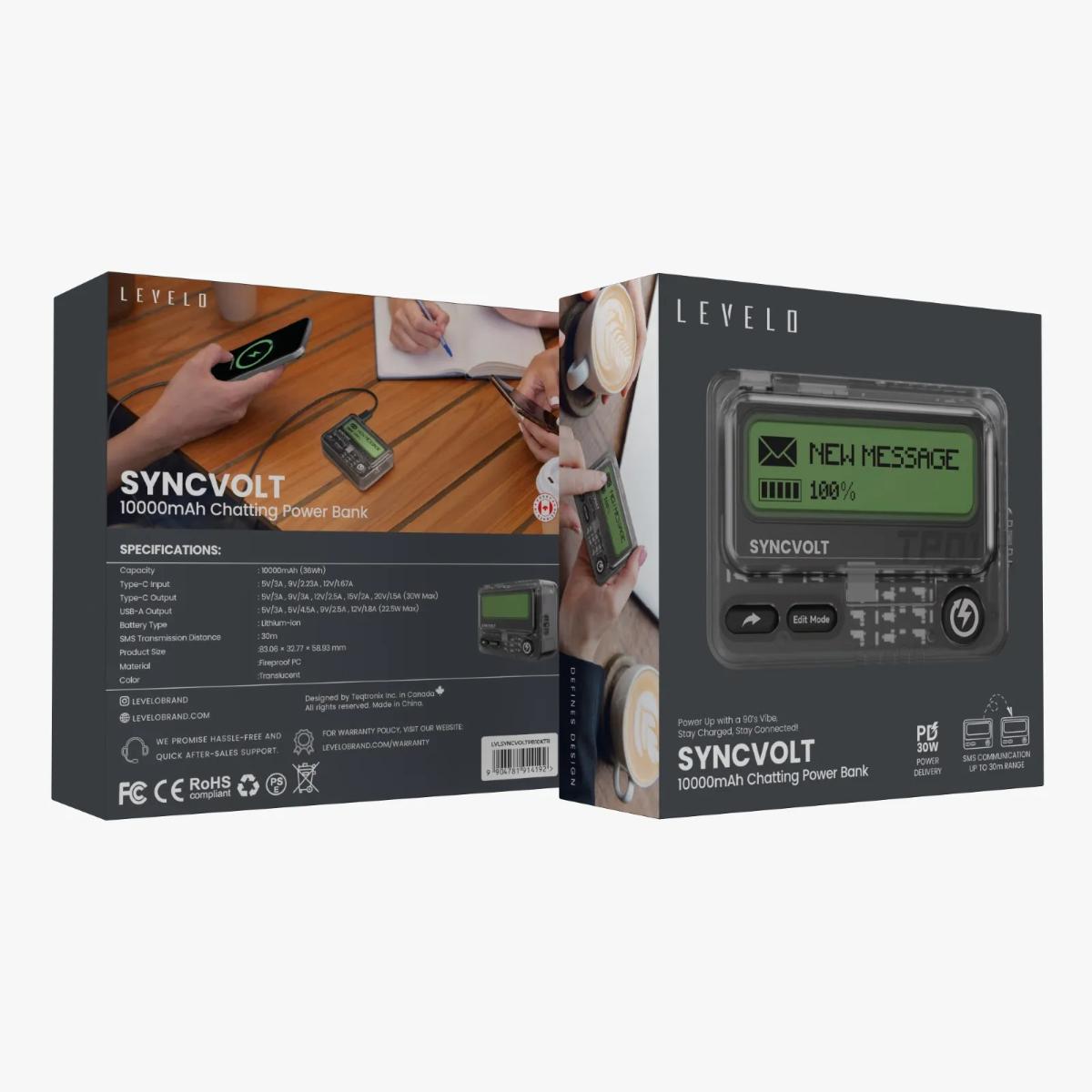 Levelo Syncvolt 10000mAh Chatting Power Bank