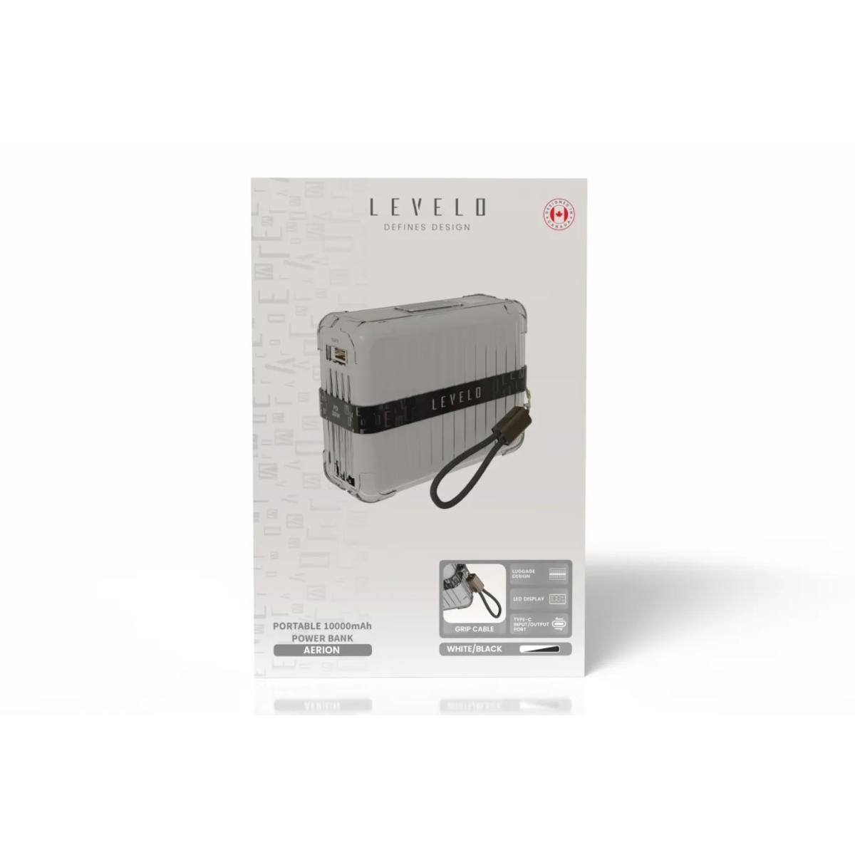 Levelo Portable 10000mAh Power Bank Aerion