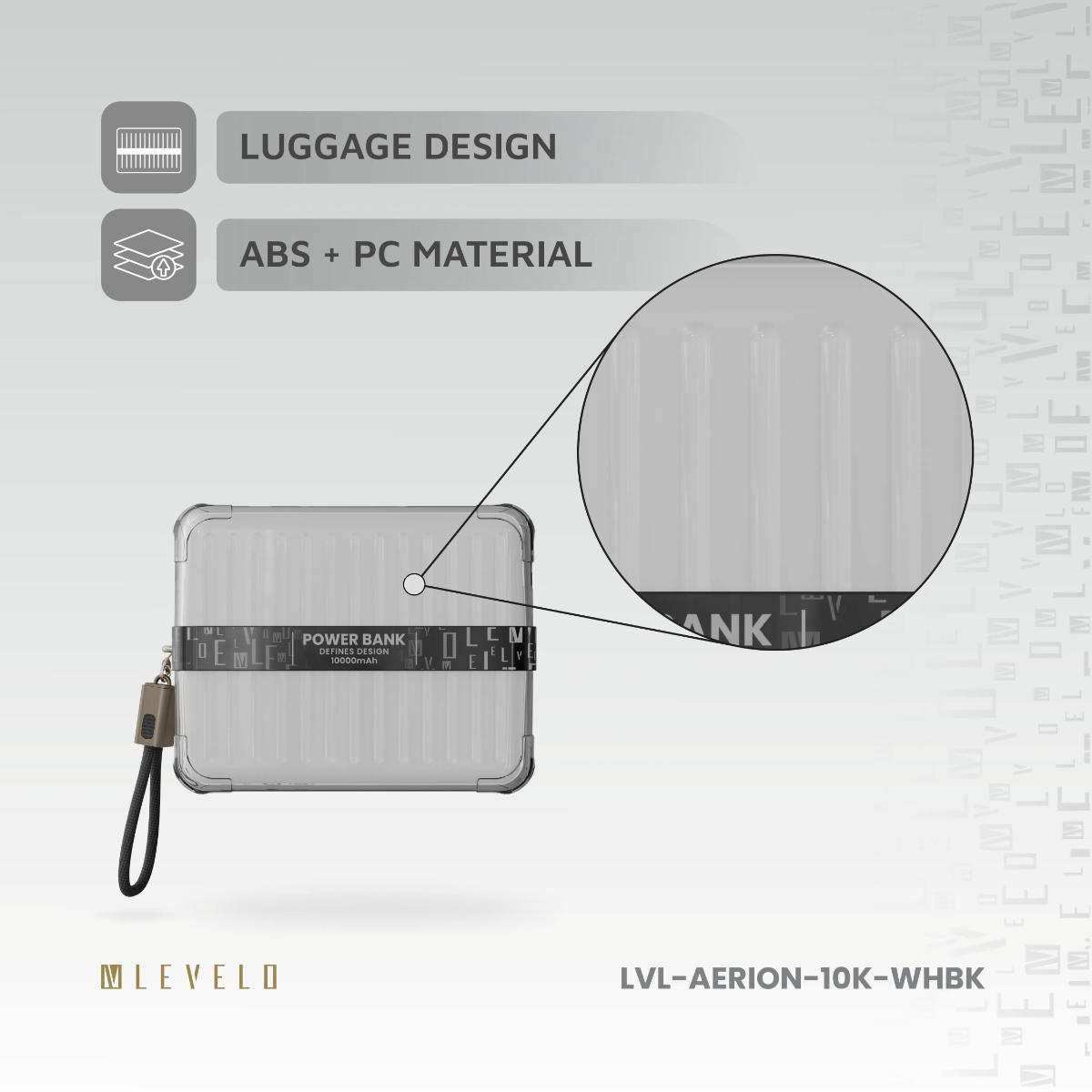Levelo Portable 10000mAh Power Bank Aerion