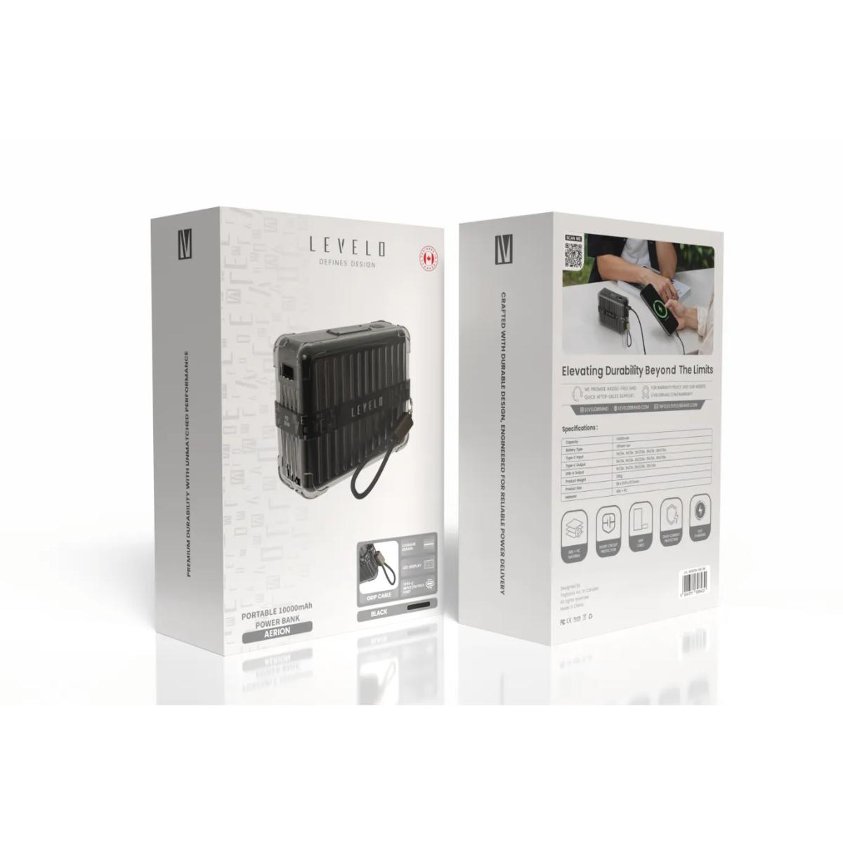 Levelo Portable 10000mAh Power Bank Aerion