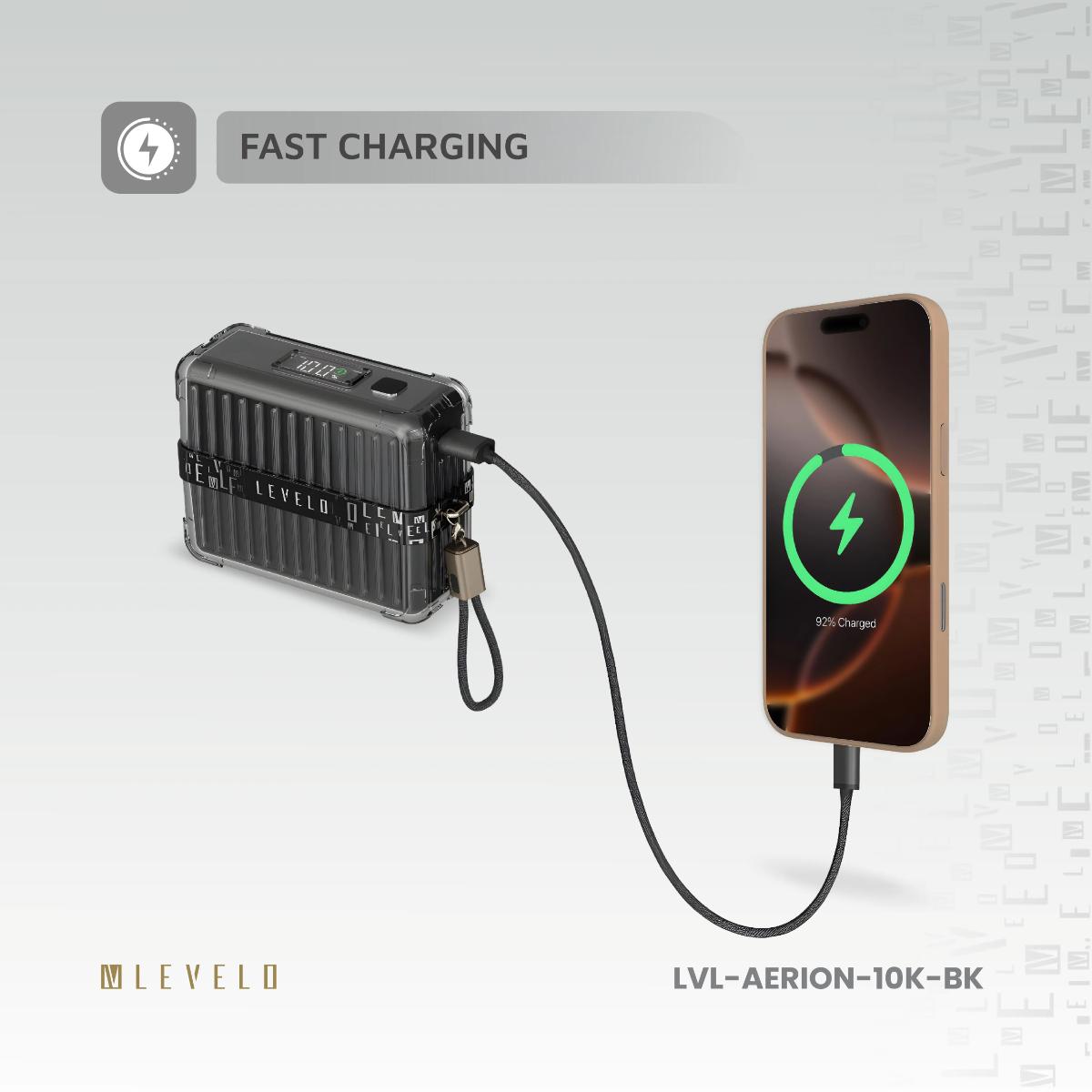 Levelo Portable 10000mAh Power Bank Aerion