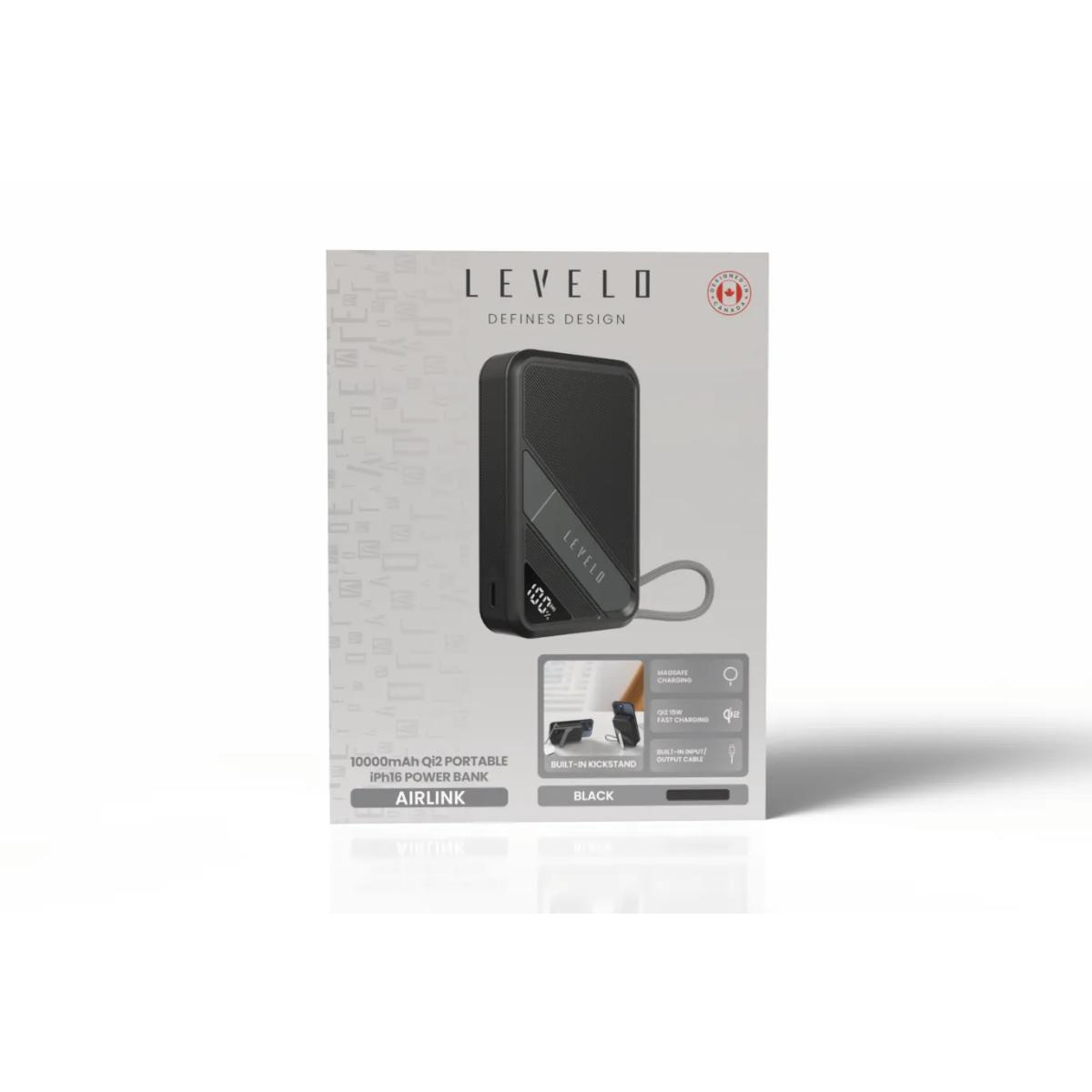 Levelo AirLink 10000mAh Qi2 MagSafe Power Bank