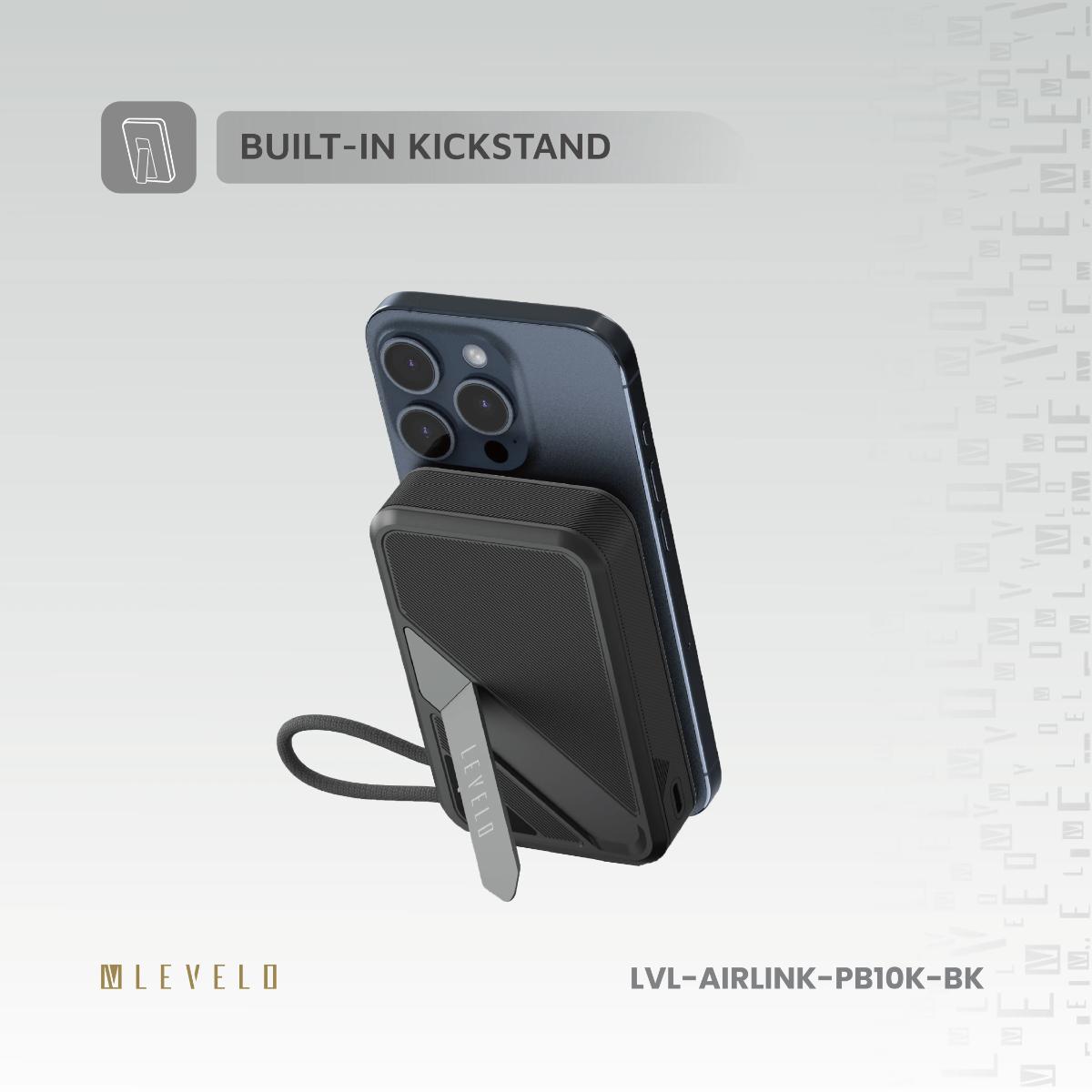 Levelo AirLink 10000mAh Qi2 MagSafe Power Bank
