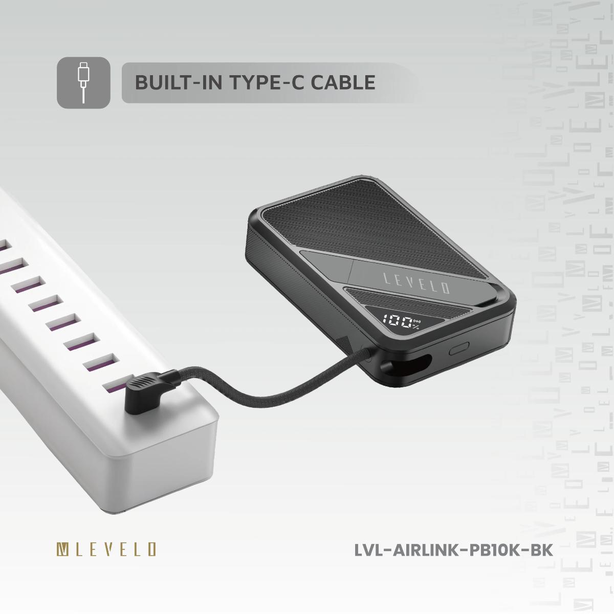 Levelo AirLink 10000mAh Qi2 MagSafe Power Bank