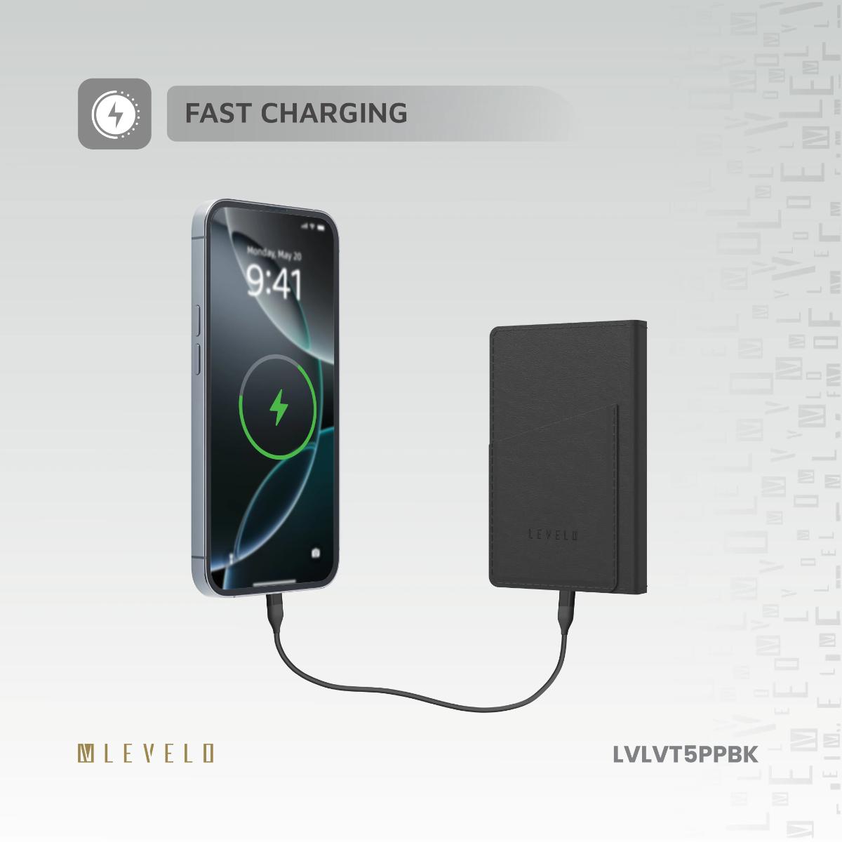 Levelo Vermont 3-in-1 Wallet 5000mAh Power Bank