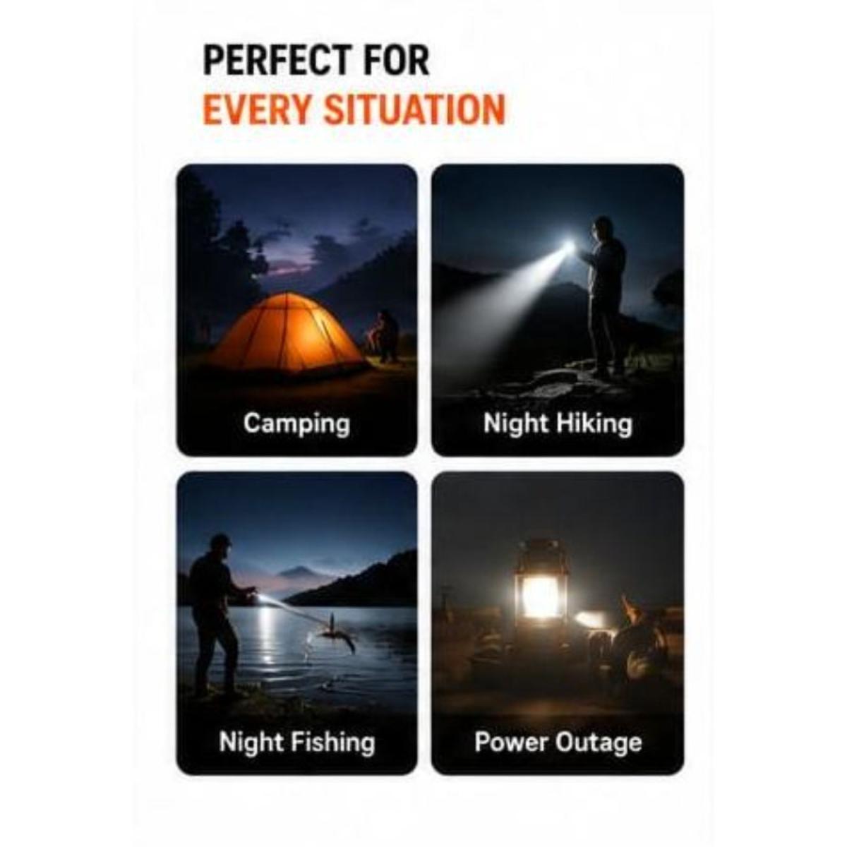 Rechargeable LED Flashlight 4 Pack