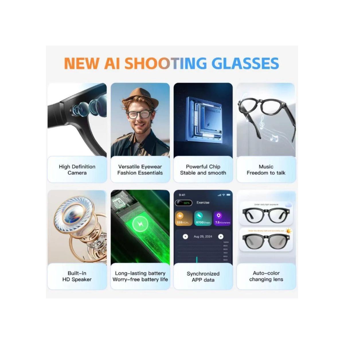 AI Smart Glasses with HD Camera