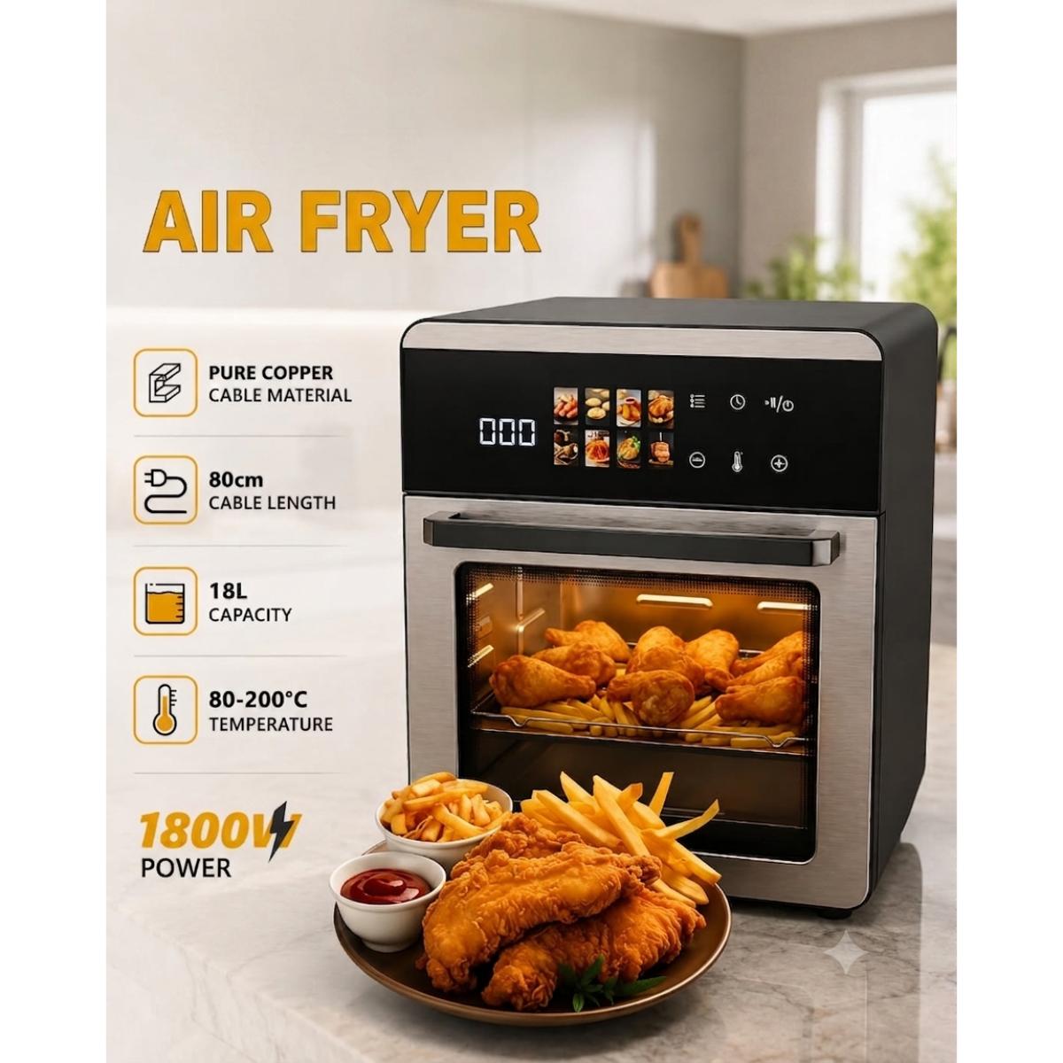 18L Digital Air Fryer Oven 1800W