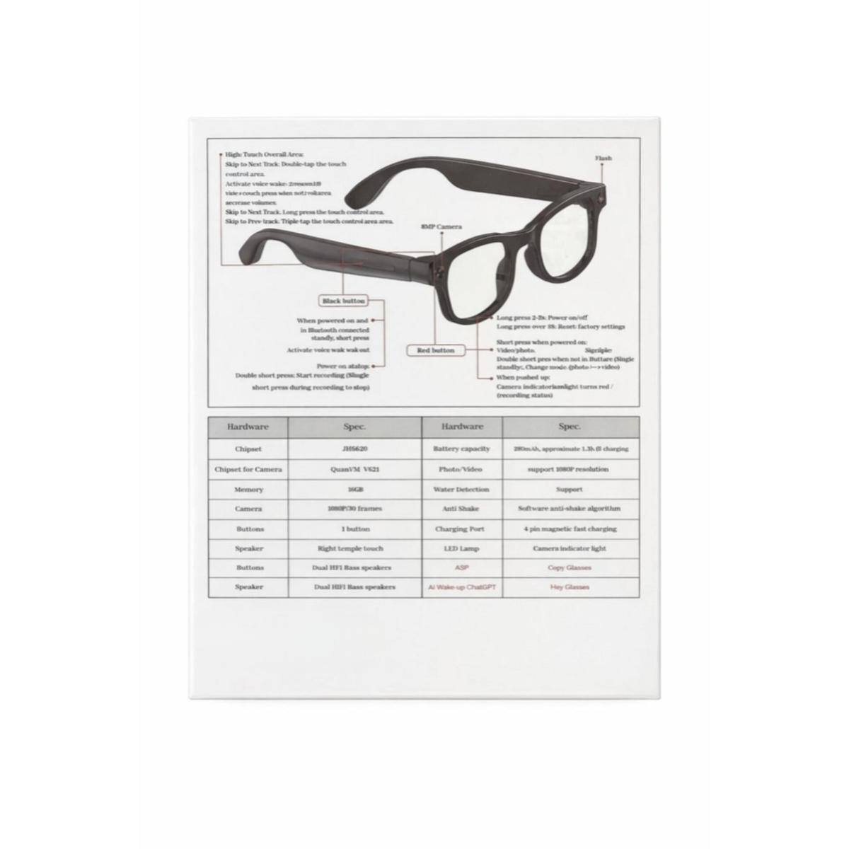 AI Smart Glasses with HD Camera