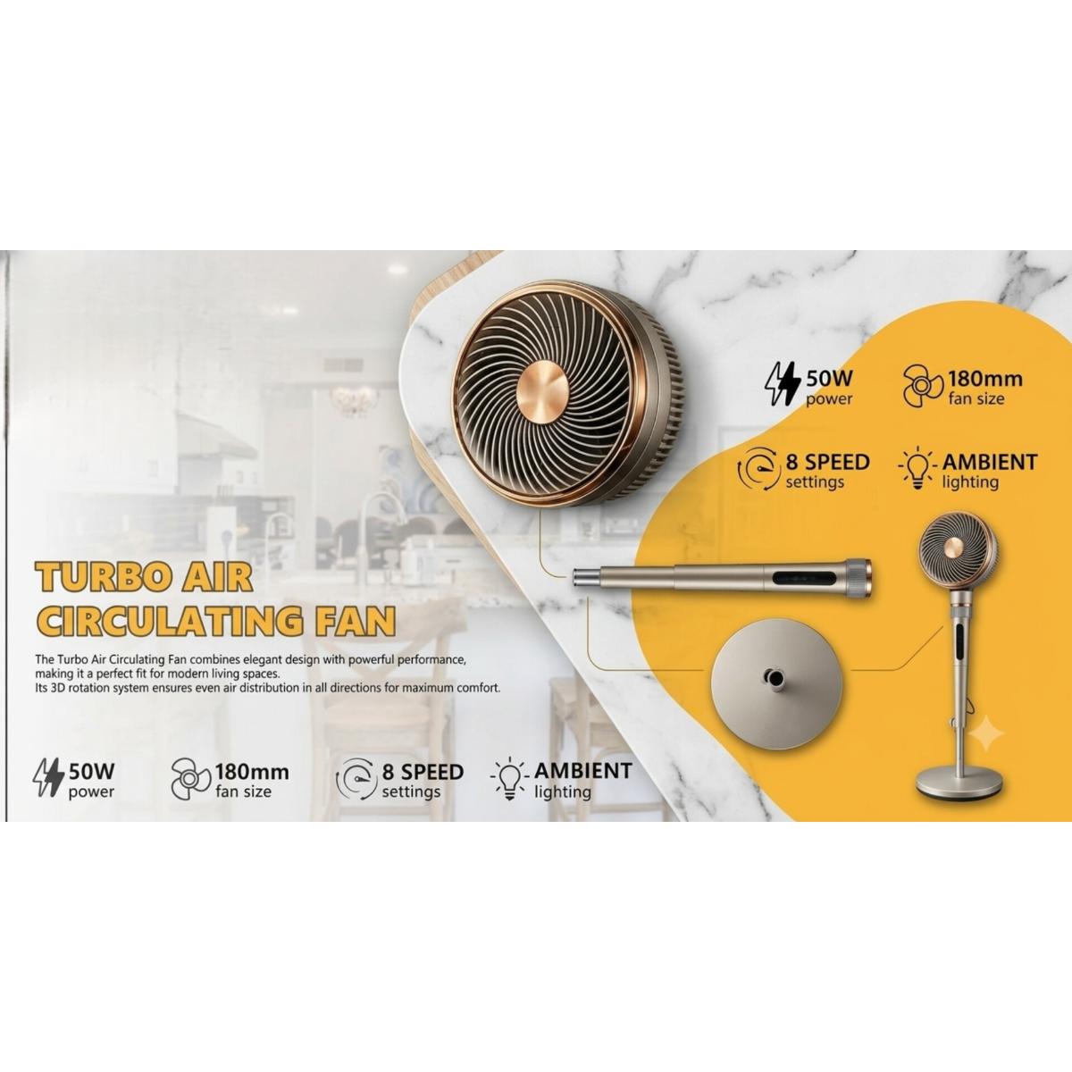 Turbo Air Circulating Fan 50W