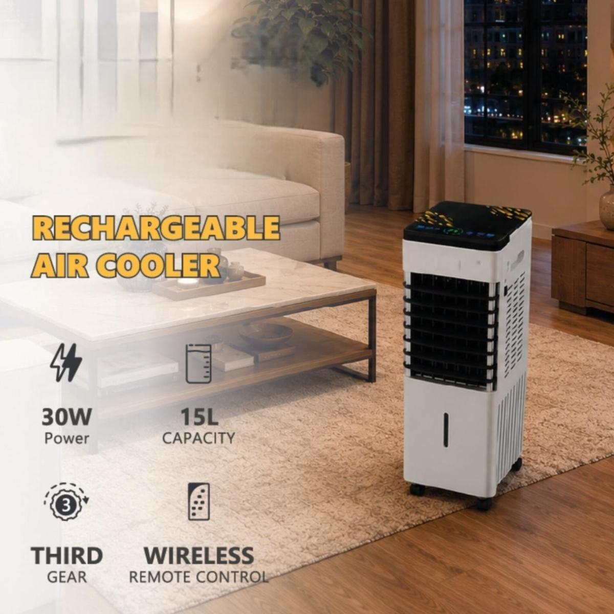 15L Portable Air Cooler with Remote Control