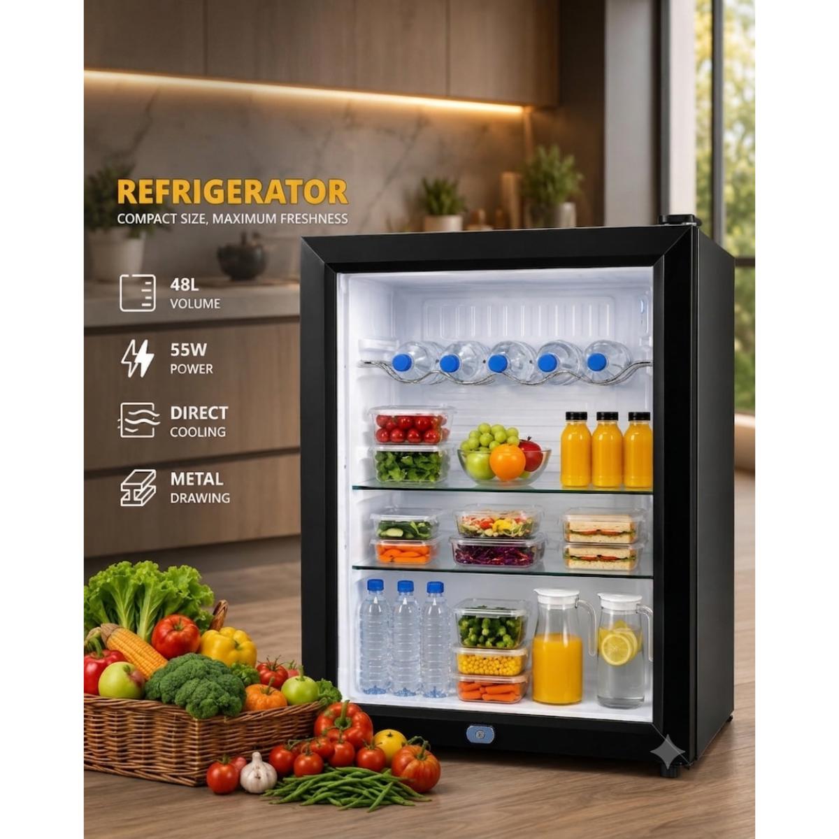 48L Mini Refrigerator with Direct Cooling