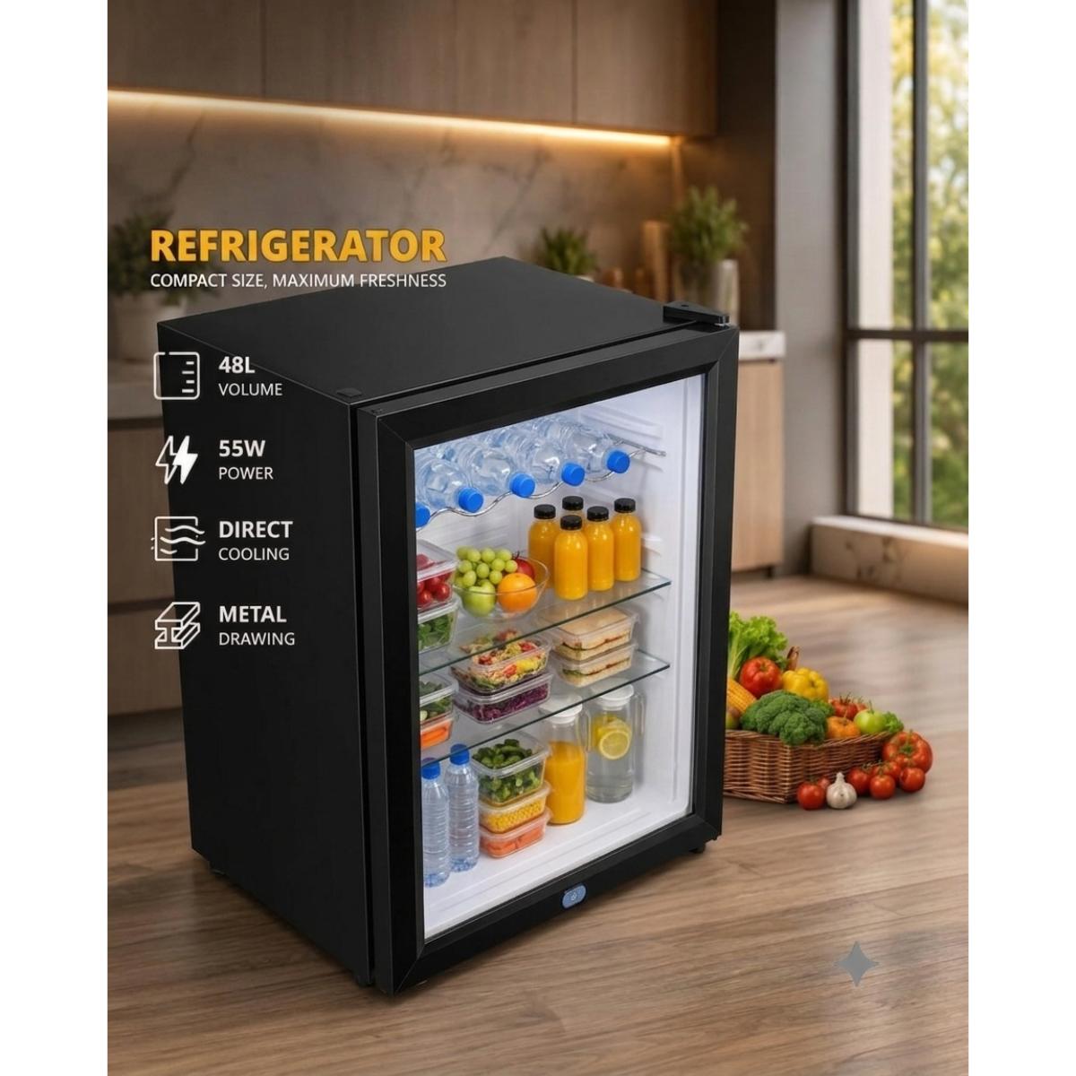 48L Mini Refrigerator with Direct Cooling