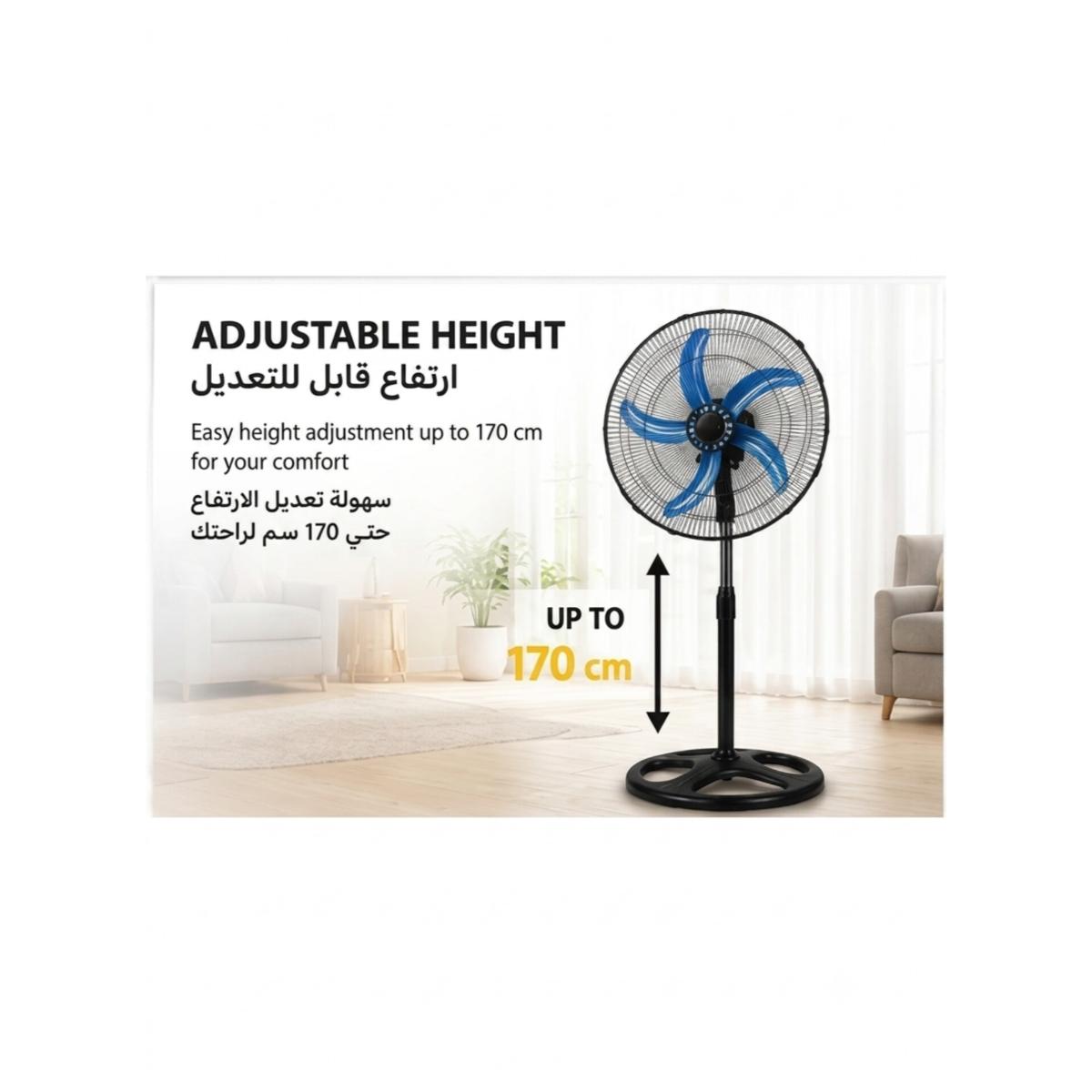 ) 3-in-1 Adjustable Pedestal, Table & Wall Fan
