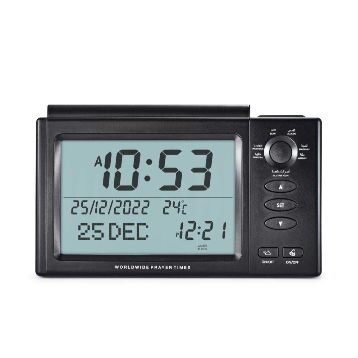 Digital Azan Prayer Clock with Worldwide Prayer Times