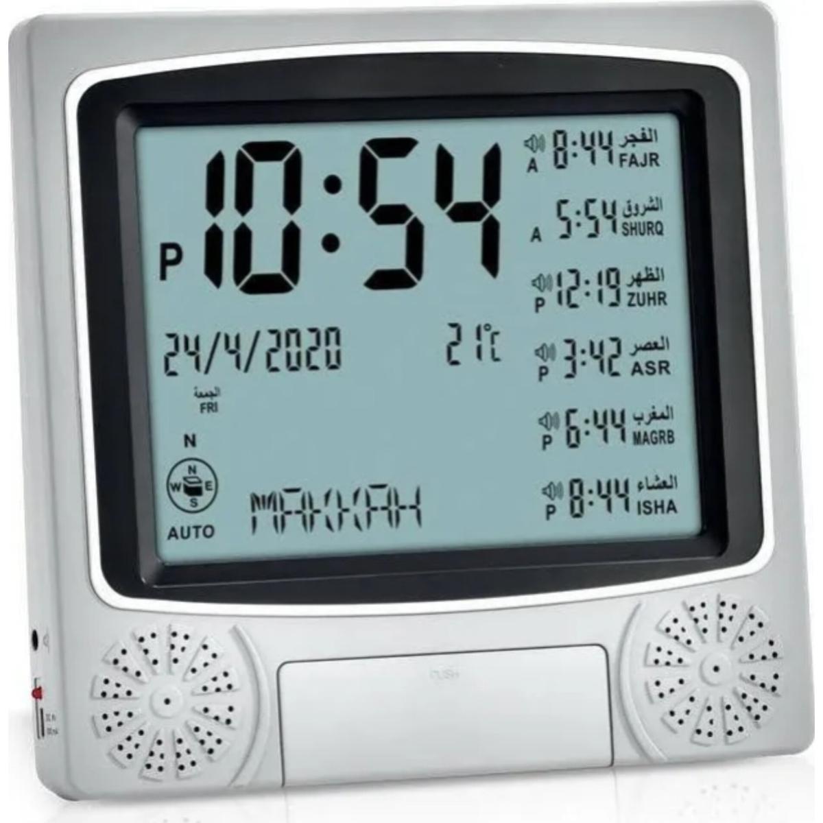 Digital Azan Prayer Clock with Worldwide Prayer Times