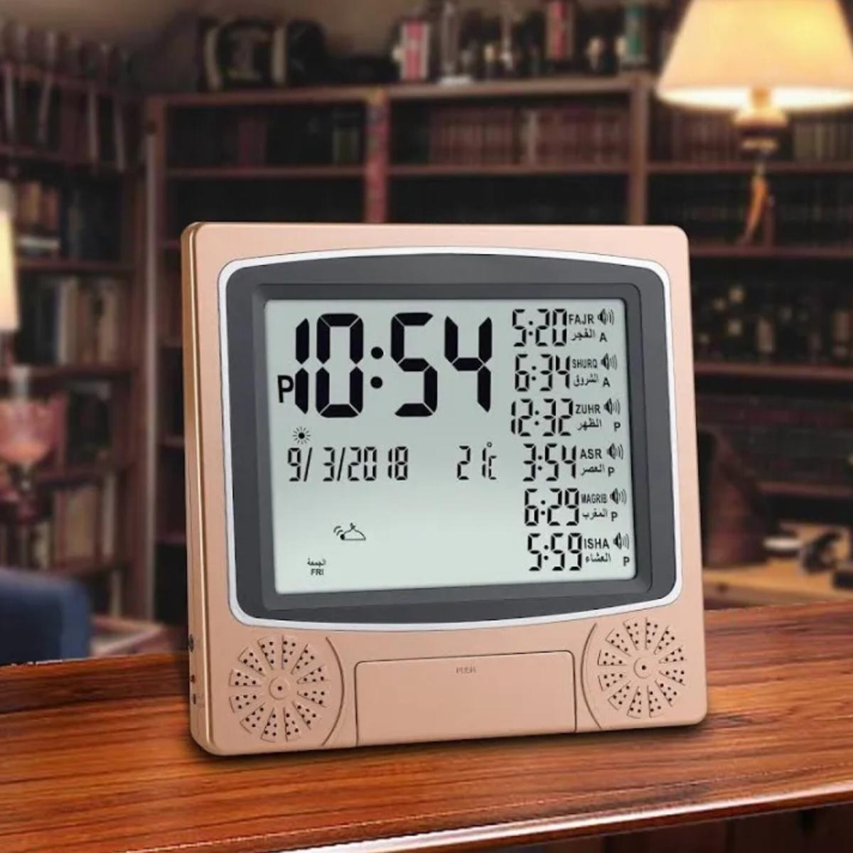 Digital Azan Prayer Clock with Worldwide Prayer Times