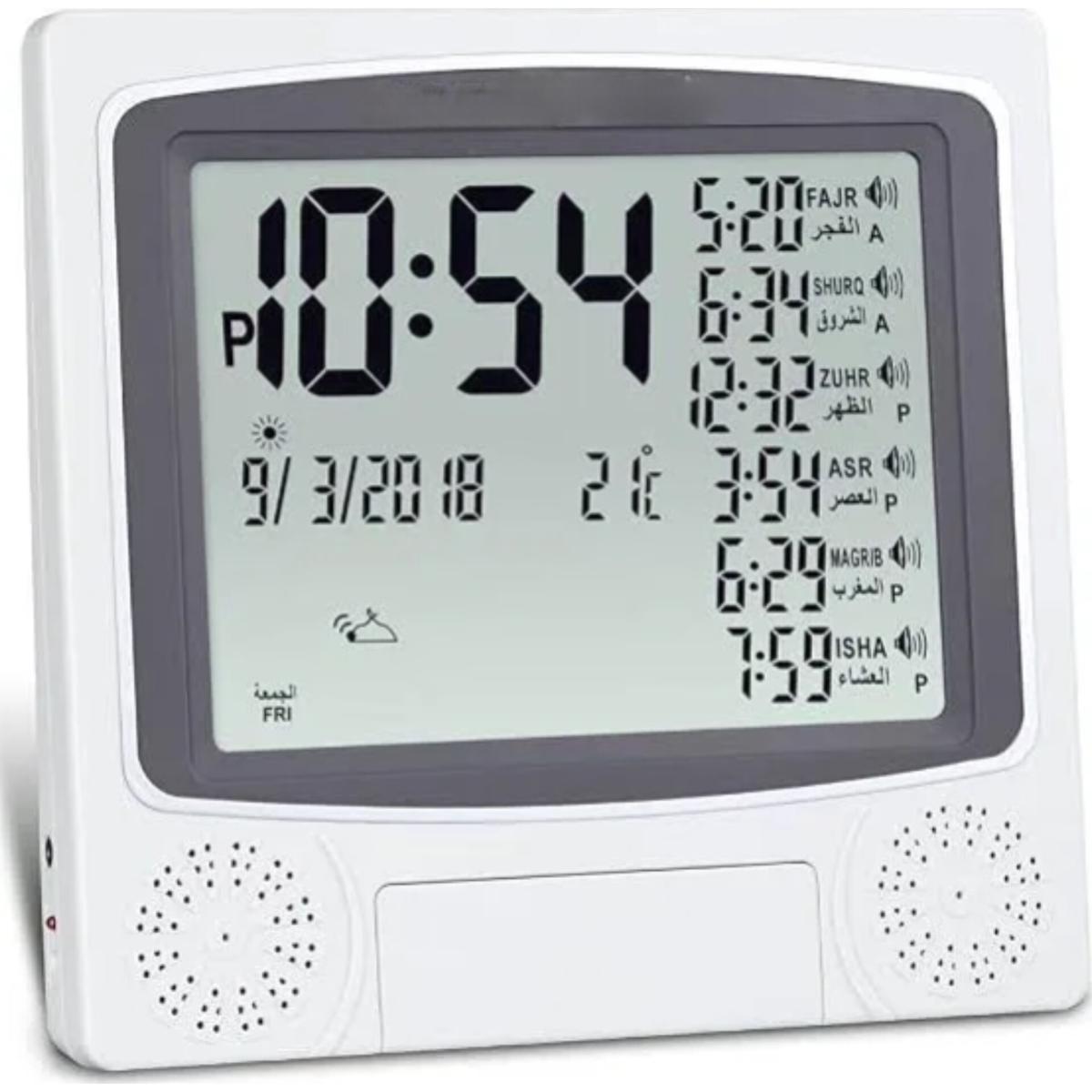 Digital Azan Prayer Clock with Worldwide Prayer Times