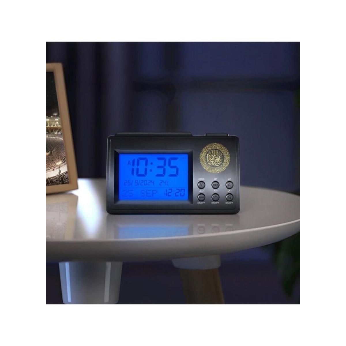 Digital Azan Table Clock with Prayer Times