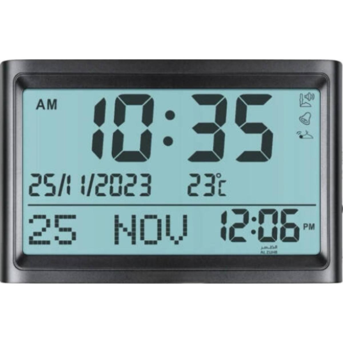 Digital Islamic Azan Clock with Worldwide Prayer Times