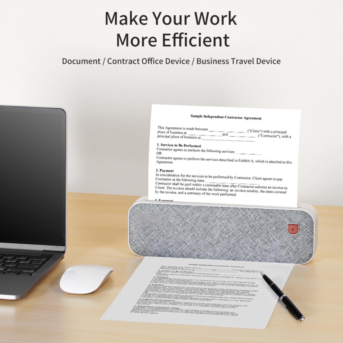 Portable Mini A4 Thermal Printer