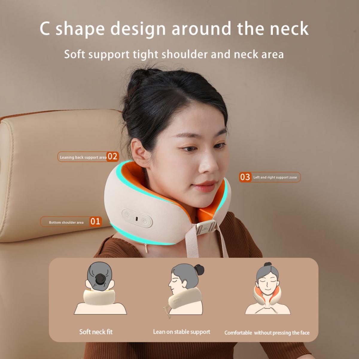 Heated Neck Massager with 360° Floating Massage Head