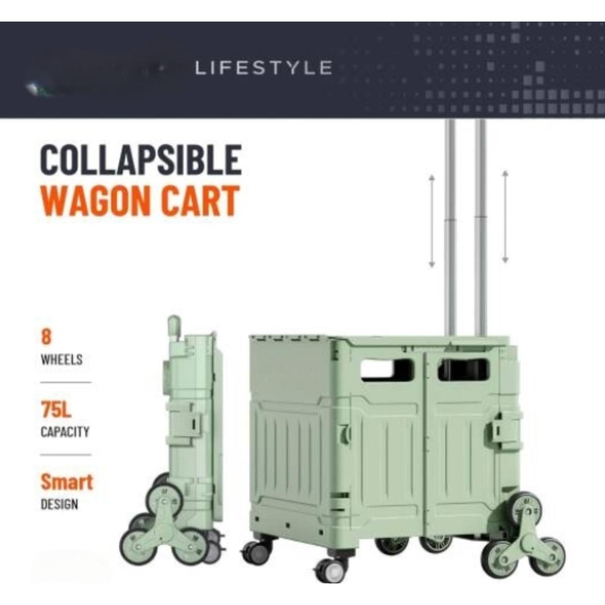 Foldable 75L Rolling Storage Box