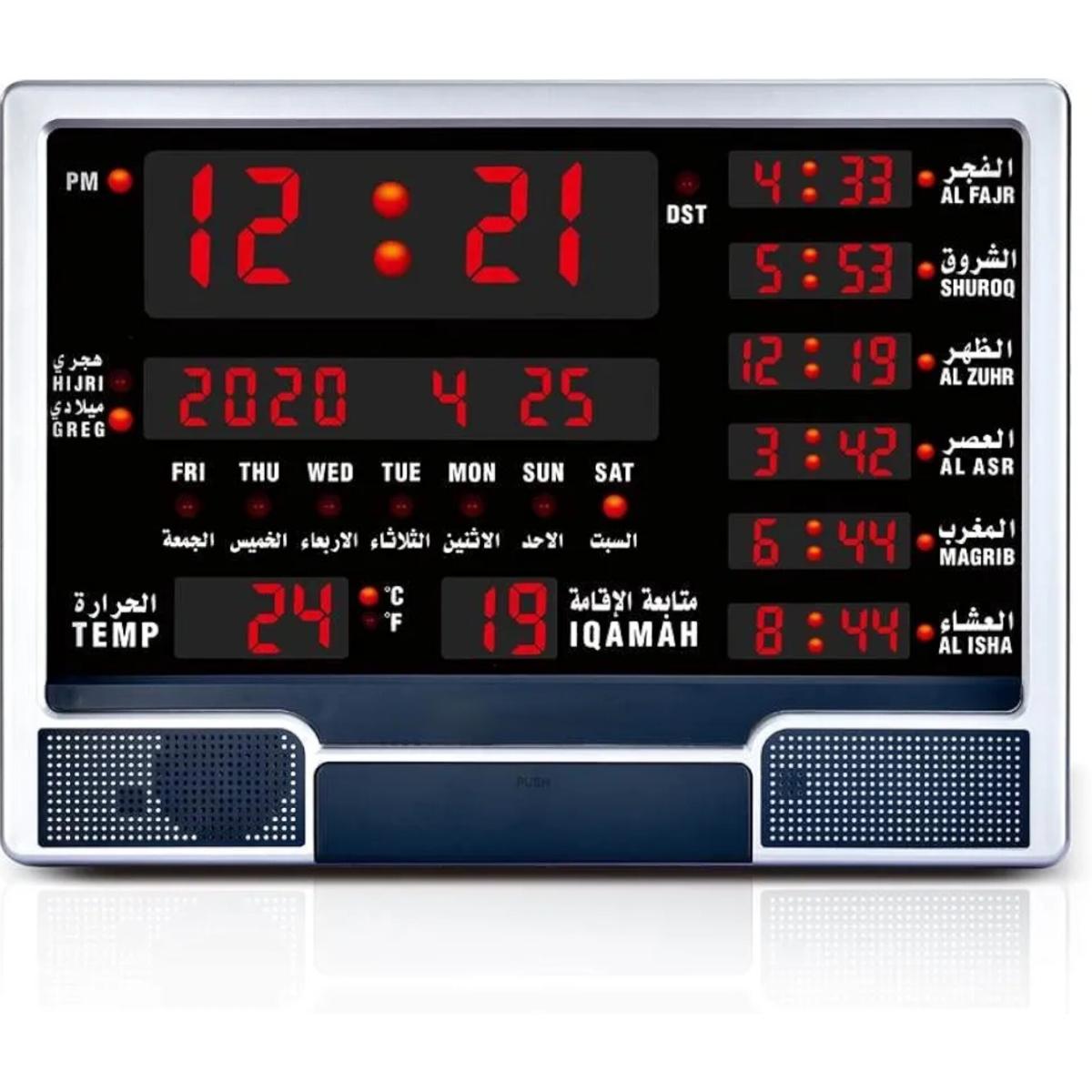 Digital Azan Prayer Clock with LED Display