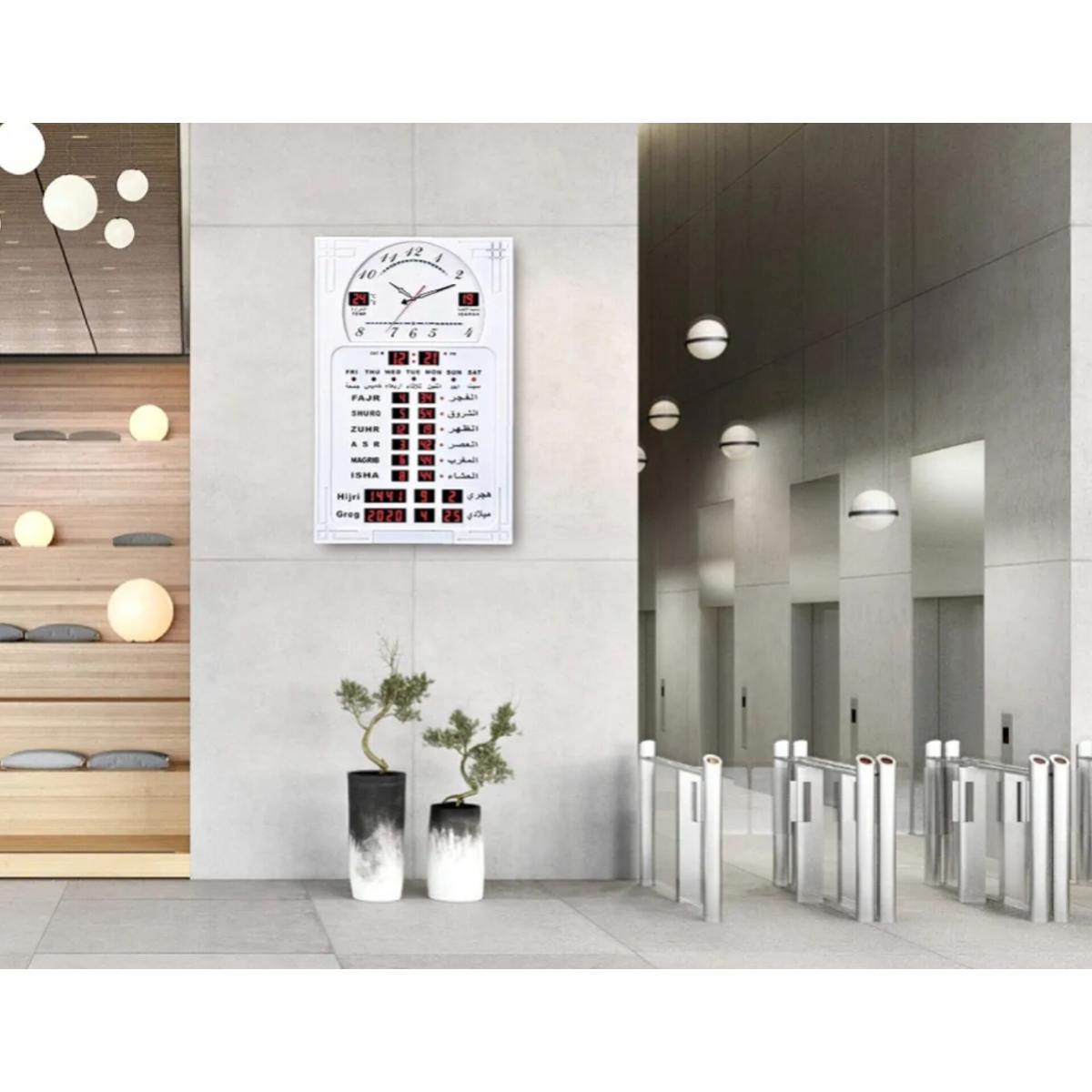 Digital Azan Prayer Clock with 46.5 × 69.5 cm