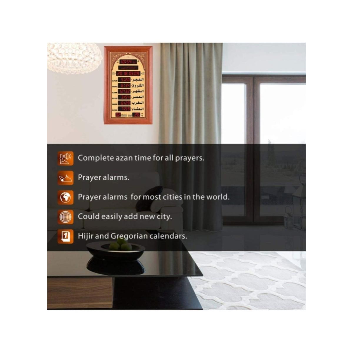 Digital Azan Prayer Clock 65×105 cm