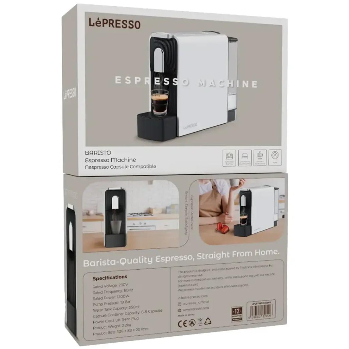 LePresso Baristo Espresso Machine – Nespresso Compatible