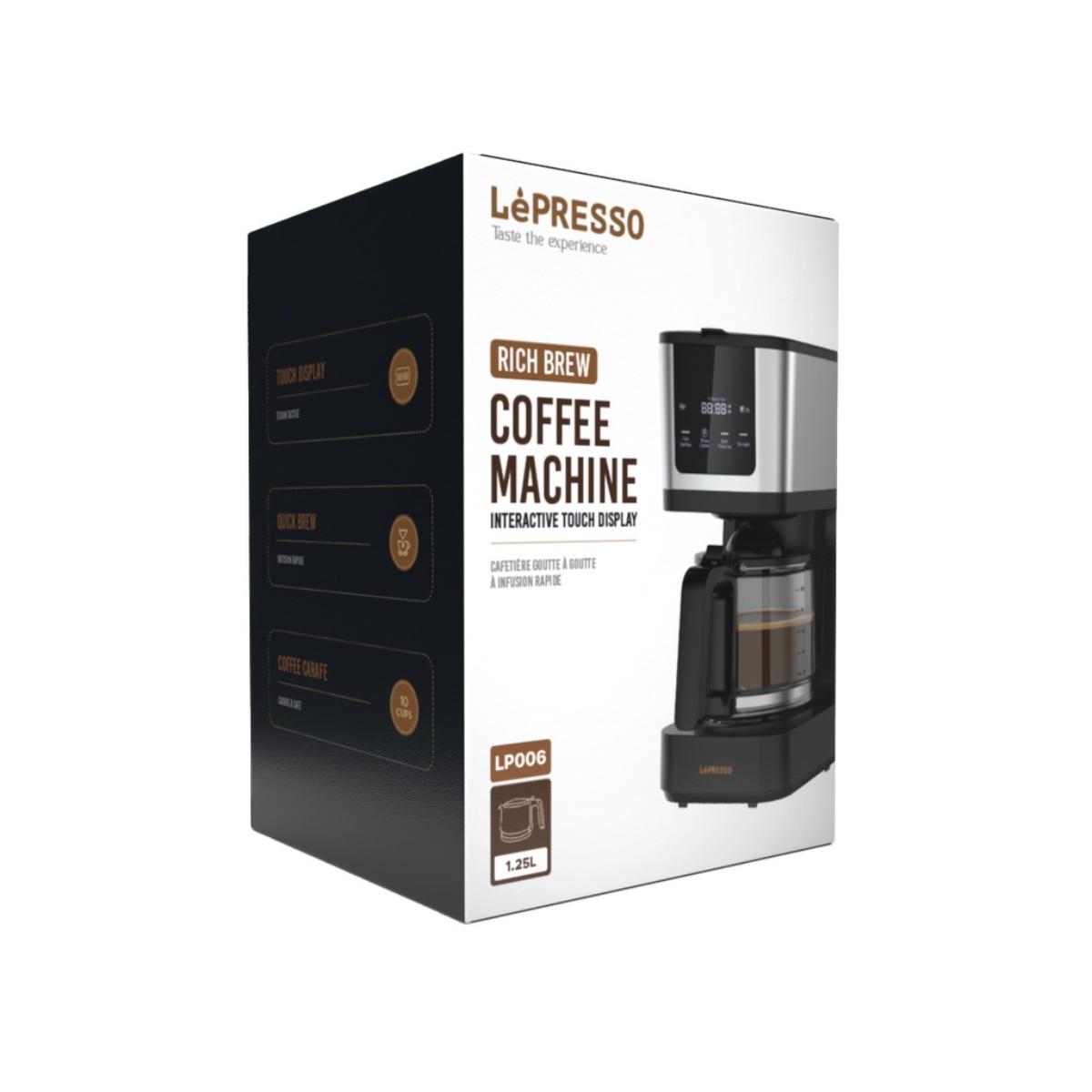 LePresso Rich Brew Coffee Machine with Touch Display